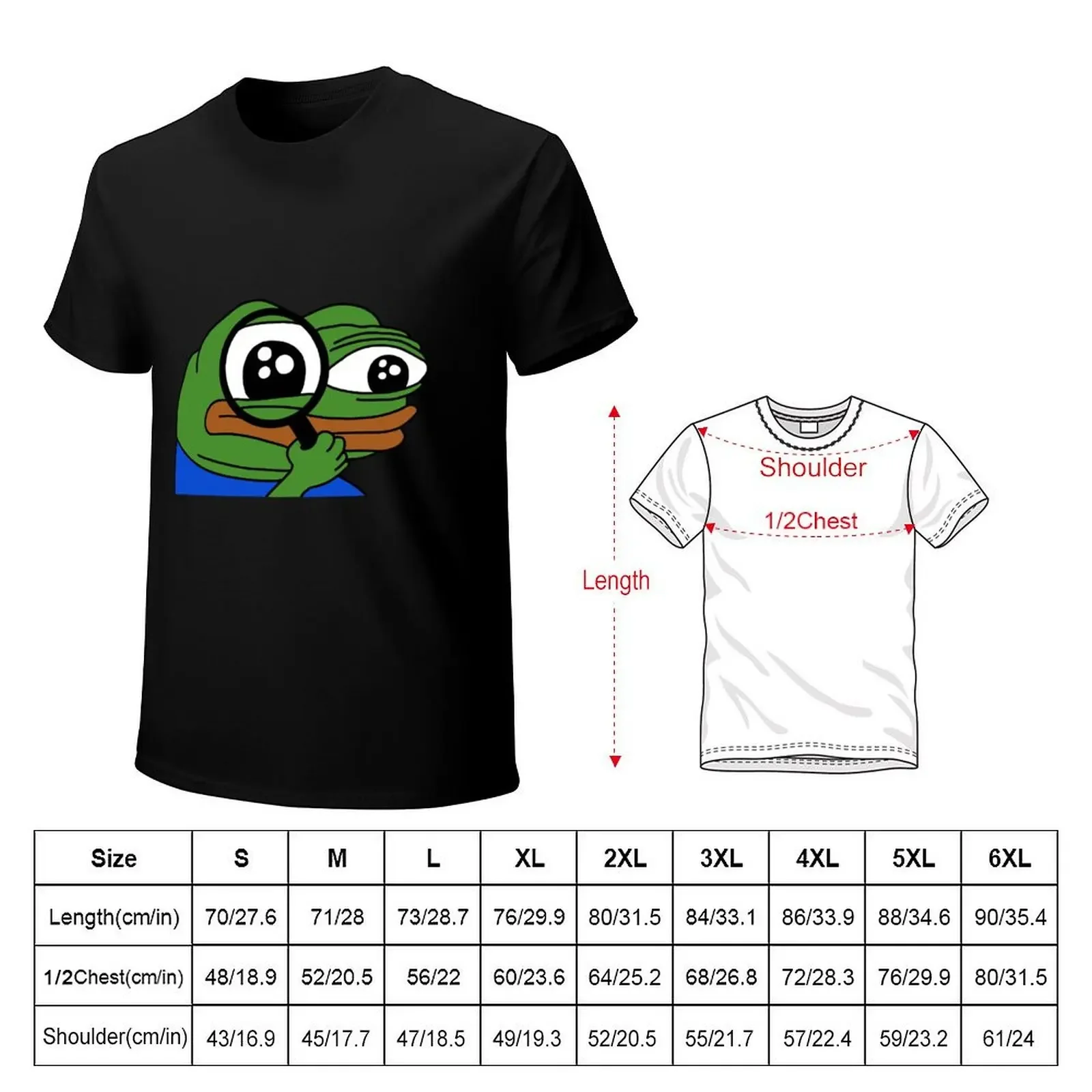 Peepo detective T-Shirt korean fashion heavyweights quick drying customizeds mens graphic t-shirts funny