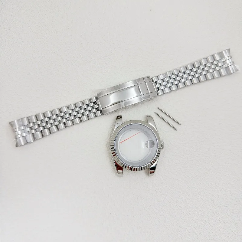 For 36mm 39mm Watch Case with Bracelet Strap Mod Parts Set Fit NH35 NH36 Movement