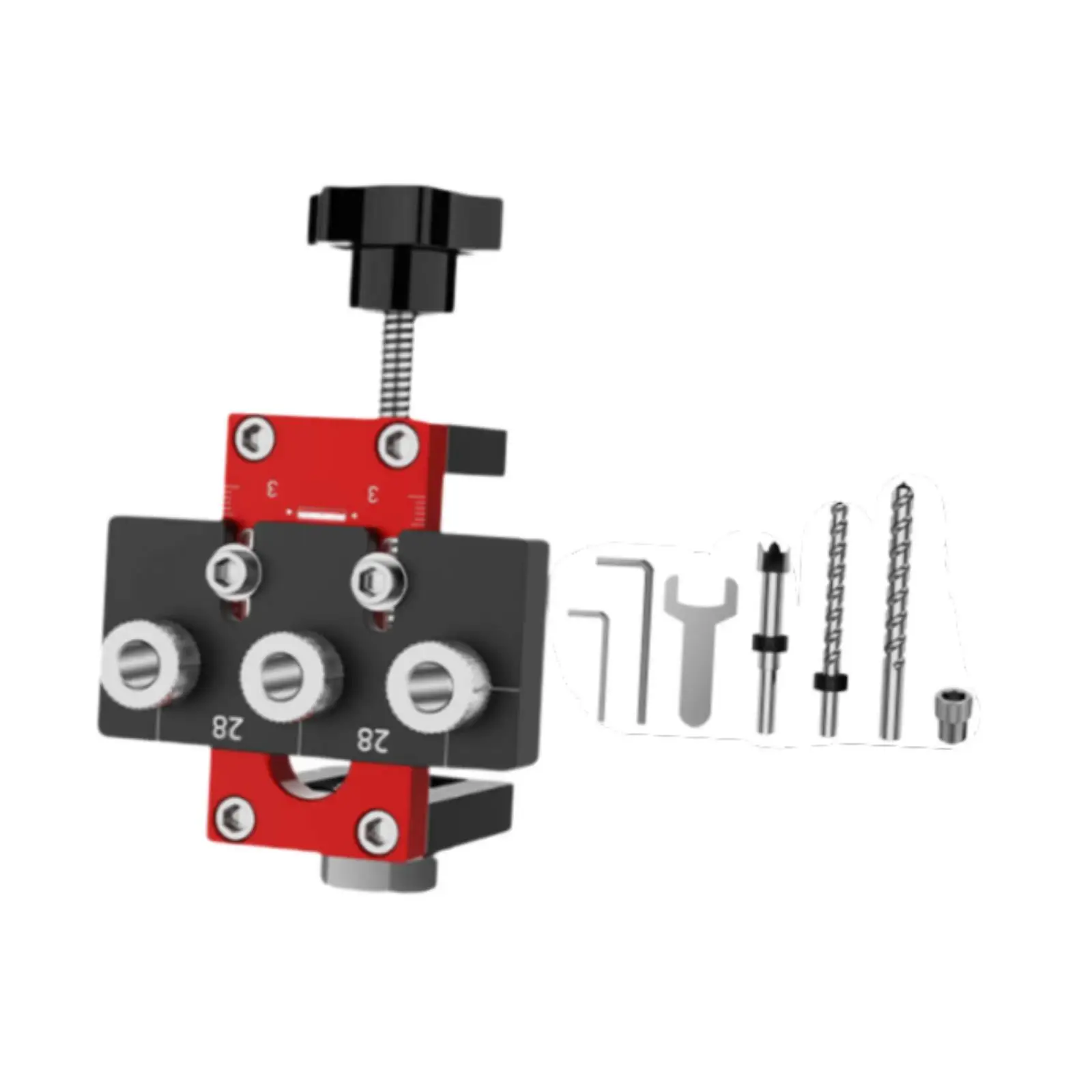 3 in 1 Dowel Jig Drill Kit Self Centering Doweling Jig Kit Sturdy with 8/10/15mm Bits for DIY Projects Drill Guides Locator