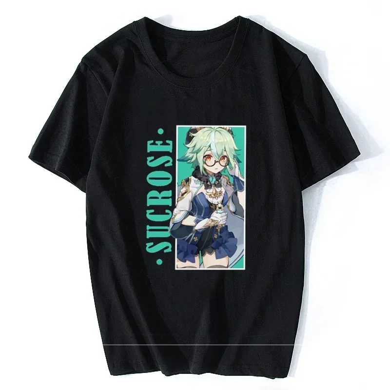 

Genshin Impact Sucrose T-shirt for Women Clothes Harajuku Short Sleeve Tee Shirt Fashion Anime Hot Game Print Y2k Clothing Tops