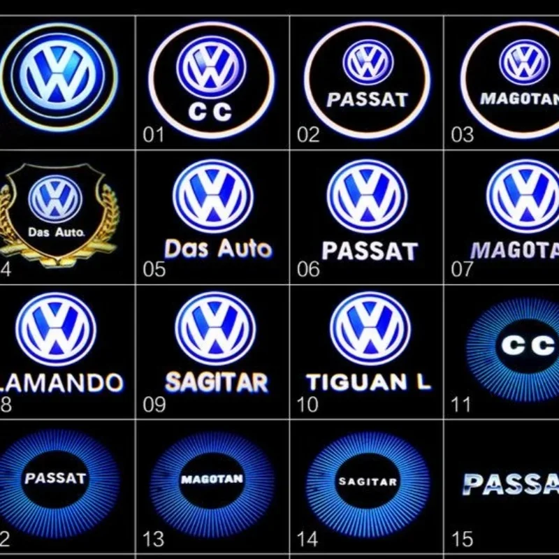 

Проекционный светильник-приветствие - совместим с VW Golf 5/6/7/8, Passat B6/B7/B8/B9, Arteon, Tiguan, Touareg, GTI, GTD, GTE | Светодиодный
