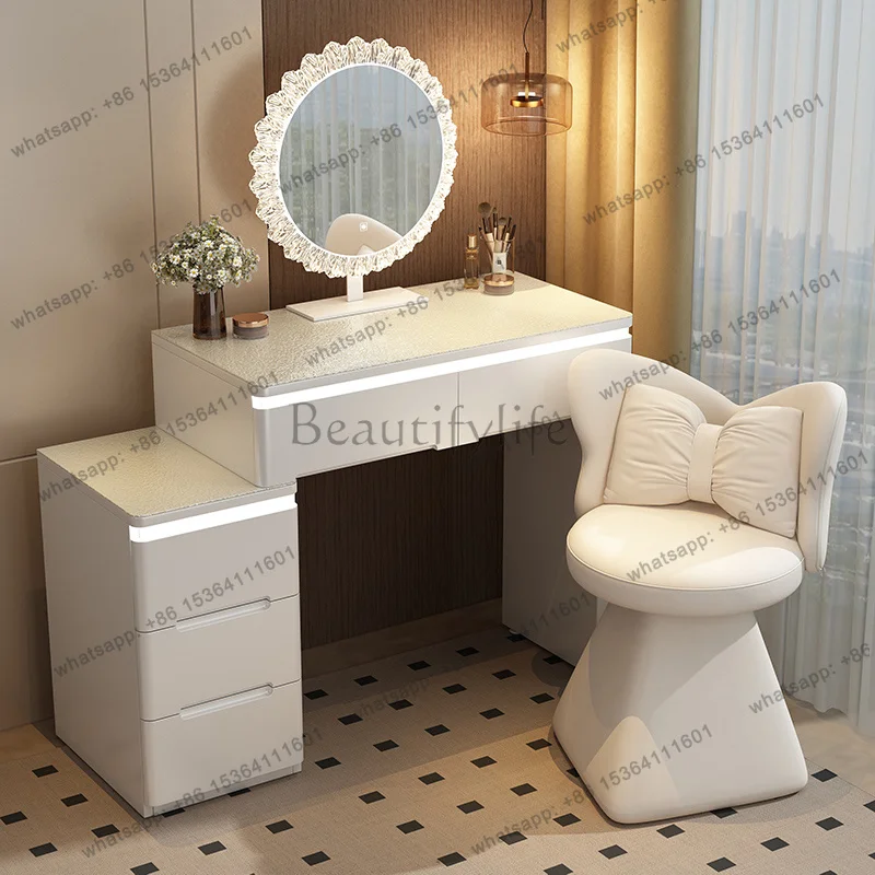 

Glam Simple Vanity Table Space Saving Vintage Premium Aesthetic Dressers Creative Storage Sleep Room Living Room Furniture
