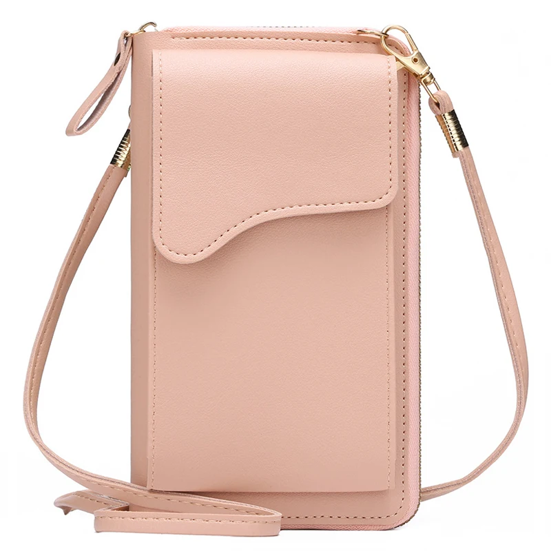 Women\'s Small Crossbody Shoulder Bags PU Leather Female Cell Phone Pocket Bag Ladies Purse Card Clutches Wallet Messenger Bags