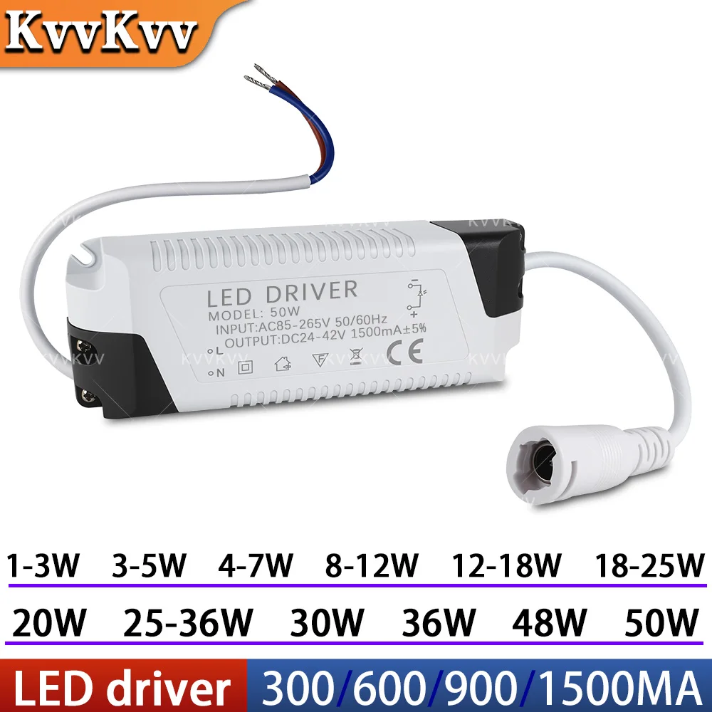 

AC85-265V LED Driver Power 1-3W 3-5W 4-7W 8-12W 12-18W 18-25W 25-36W 20W 36W 30W 50W 48W DIY Power Supply Lighting Transformers