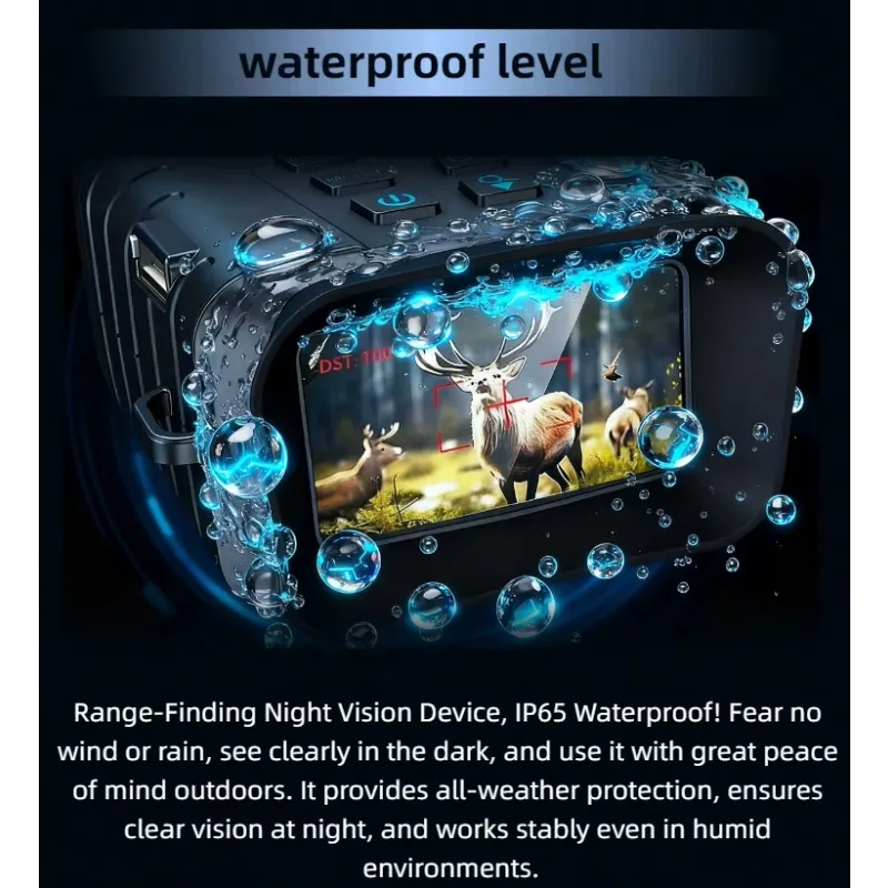 2026Newly Launched Night Vision Monocular CCD Sensor TF Card Dark Environments 48MP 10X Optical Zoom 3-inch Screen Image
