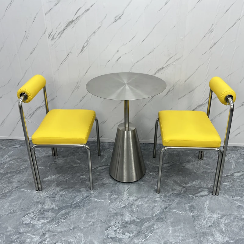 Промышленный высококачественный круглый высокий барный стол из нержавеющей стали для вечеринок в столовой, гостиничных событий