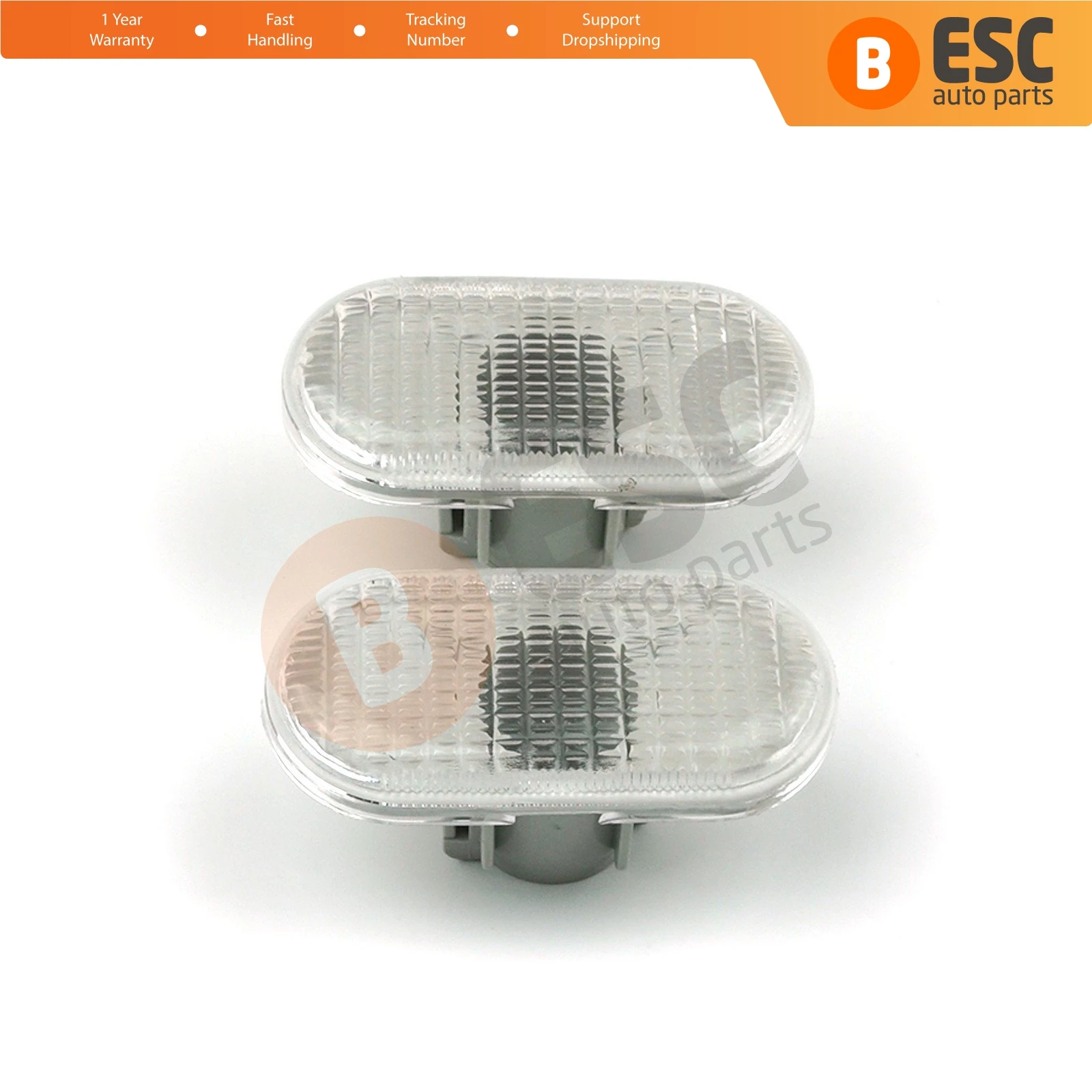 ESC Auto Parts ESP748 2 Pcs Side Indicator Lamp 8200257884 for Renault Clio 2 Fast Shipment Free Shipment Ship From Turkey