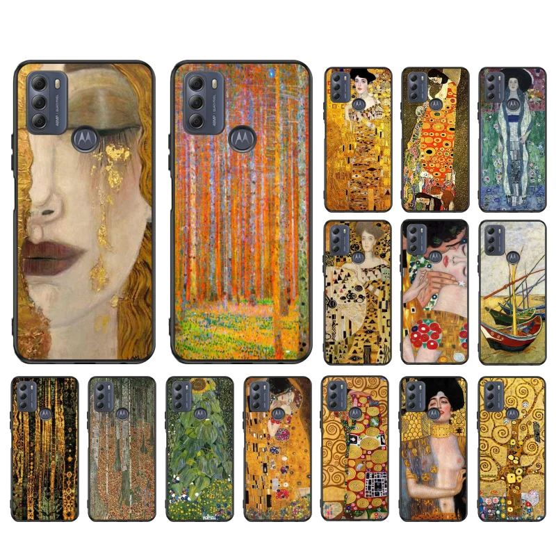 Gustav Klimt Tears Phone Case For Moto G84 G22 G32 G34 G52 G10 G20 G30 G60 G60S G13 G50 G54 G62 G53 G72 G85 G24 Power