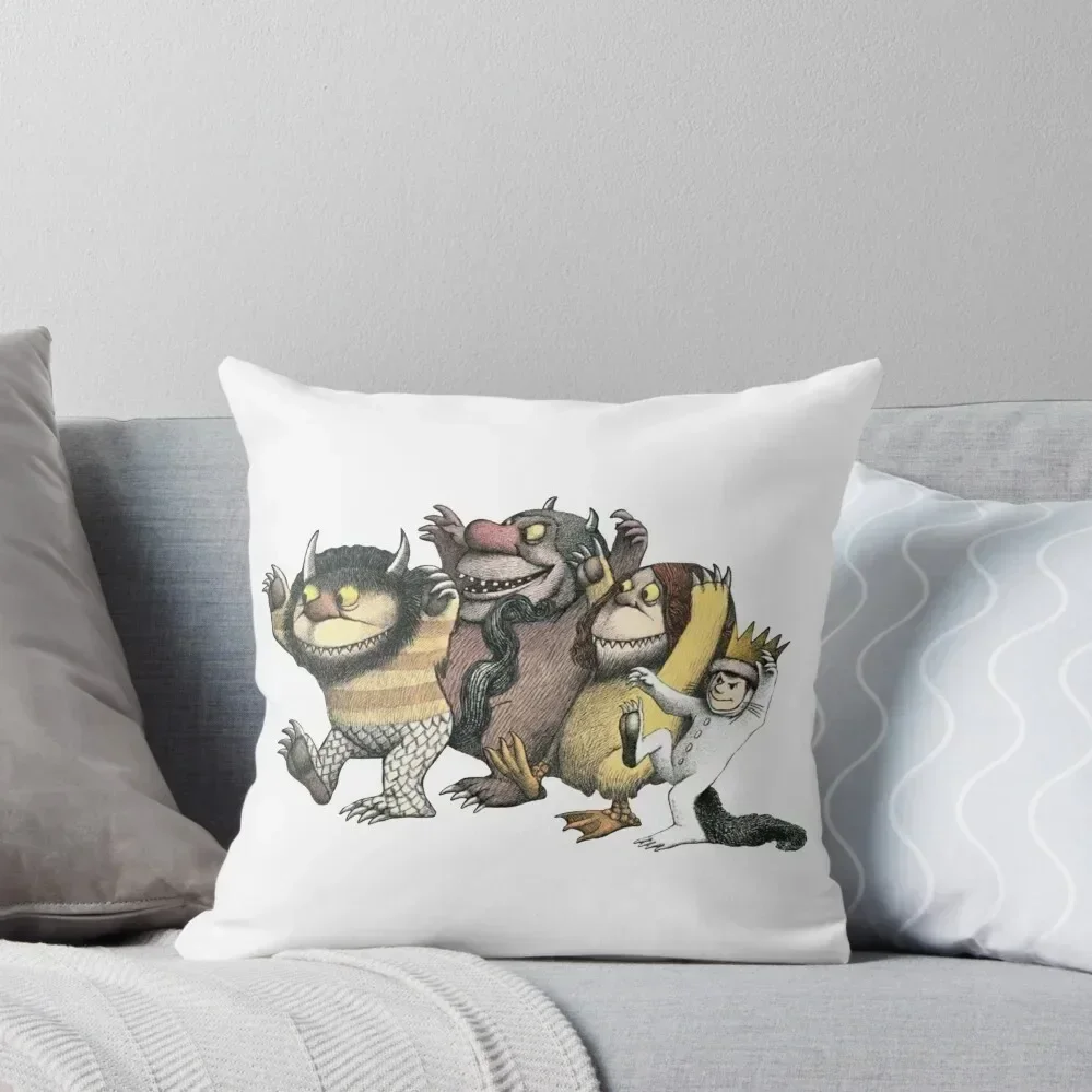 

Where the wild things are, Max with Wolves Throw Pillow Cushions For Children Room decorating items pillow