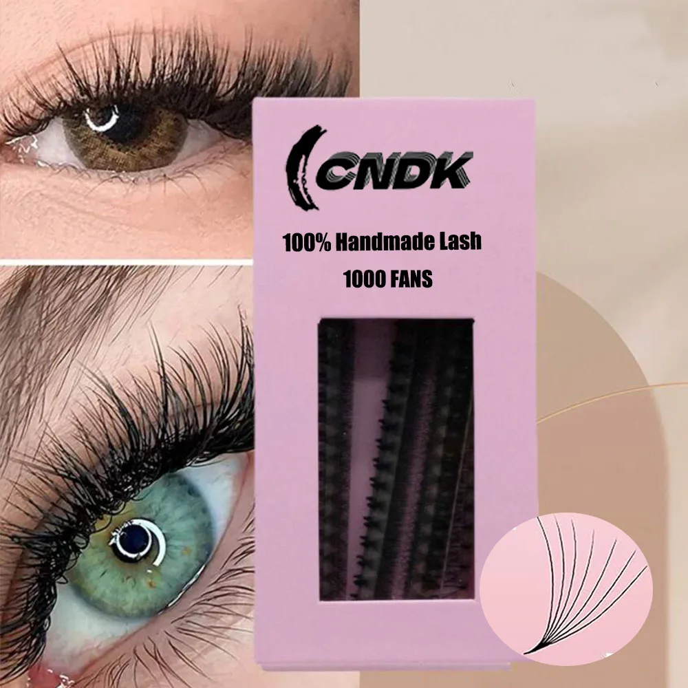 1000 Fans Sharp Narrow Stem Premade Fans Eyelash Extension 5D 6D 10D Mix Length Thin Pointy Base Russian Volume Fans