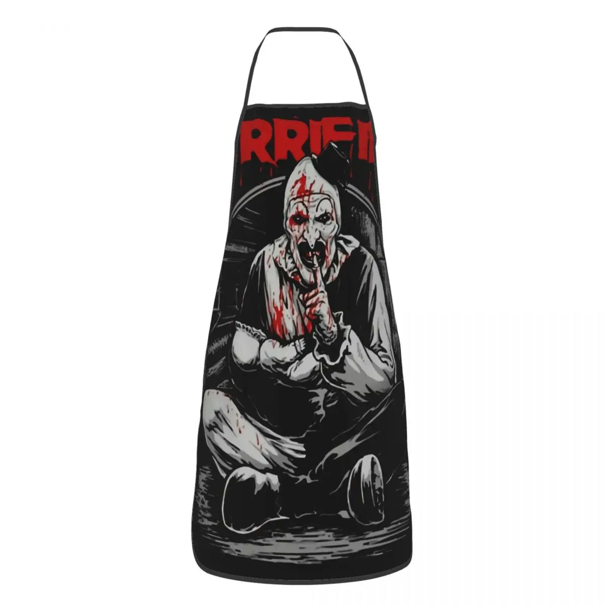 Unisex Horror Halloween Movie Terrifier Clown Bib Apron Adult Women Men Chef Tablier Cuisine for Cooking Kitchen Baking