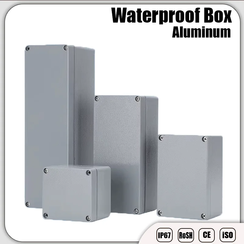 IP67 Waterproof Metal Box Outdoor High Temperature Resistant Cast Aluminum Box Factory Installation Hole Electrical Junction Box