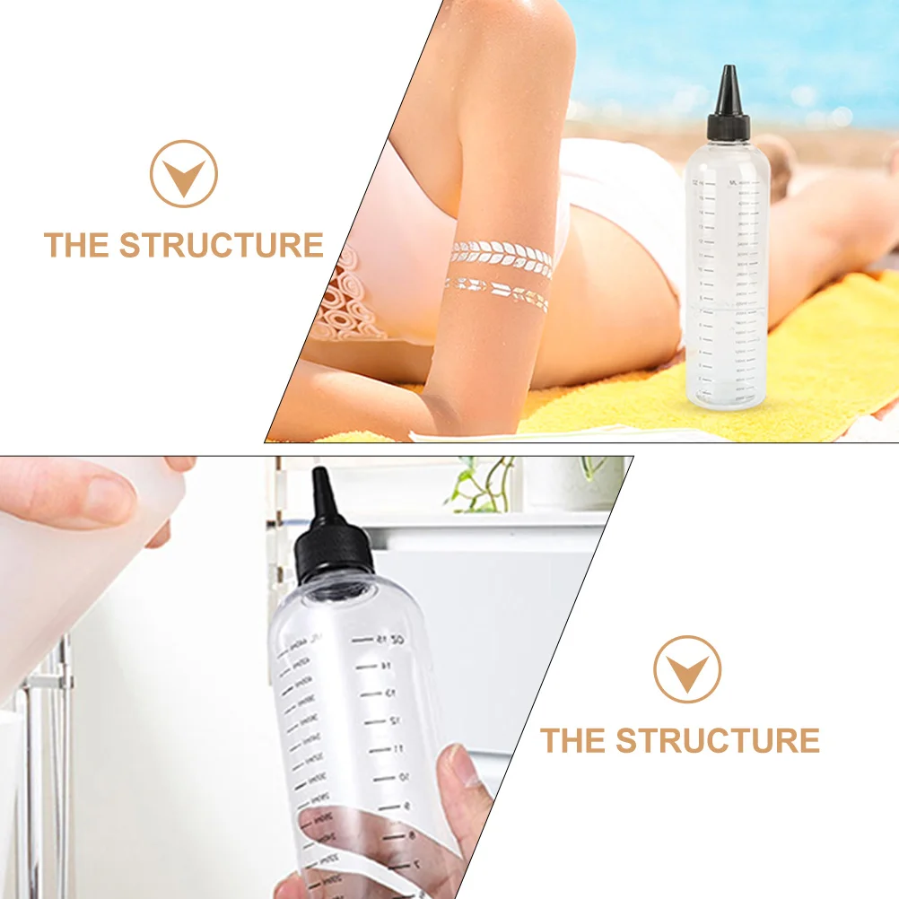 5pcs Measuring Sub Bottle Reusable Travel Liquid Container For Lotion Shampoo Soap Dispenser Camping Essential Oil Transparent