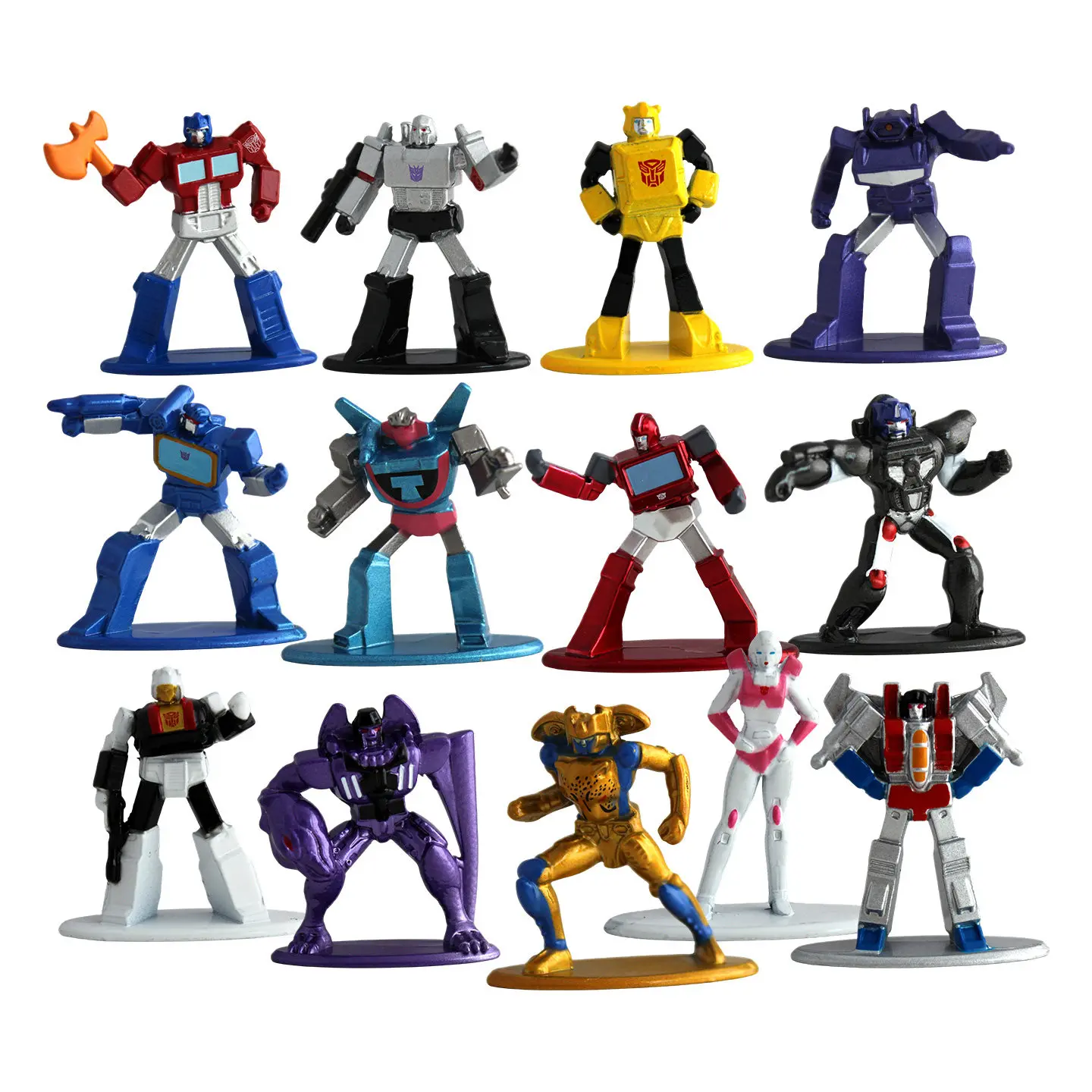Jada Transformers Oficial: Nano Metalfigs en Bolsa Sorpresa, Mini Figura de Metal Fundido a Presión, Optimus Prime, Megatron, Bumblebee, Juguete Misterioso de Regalo