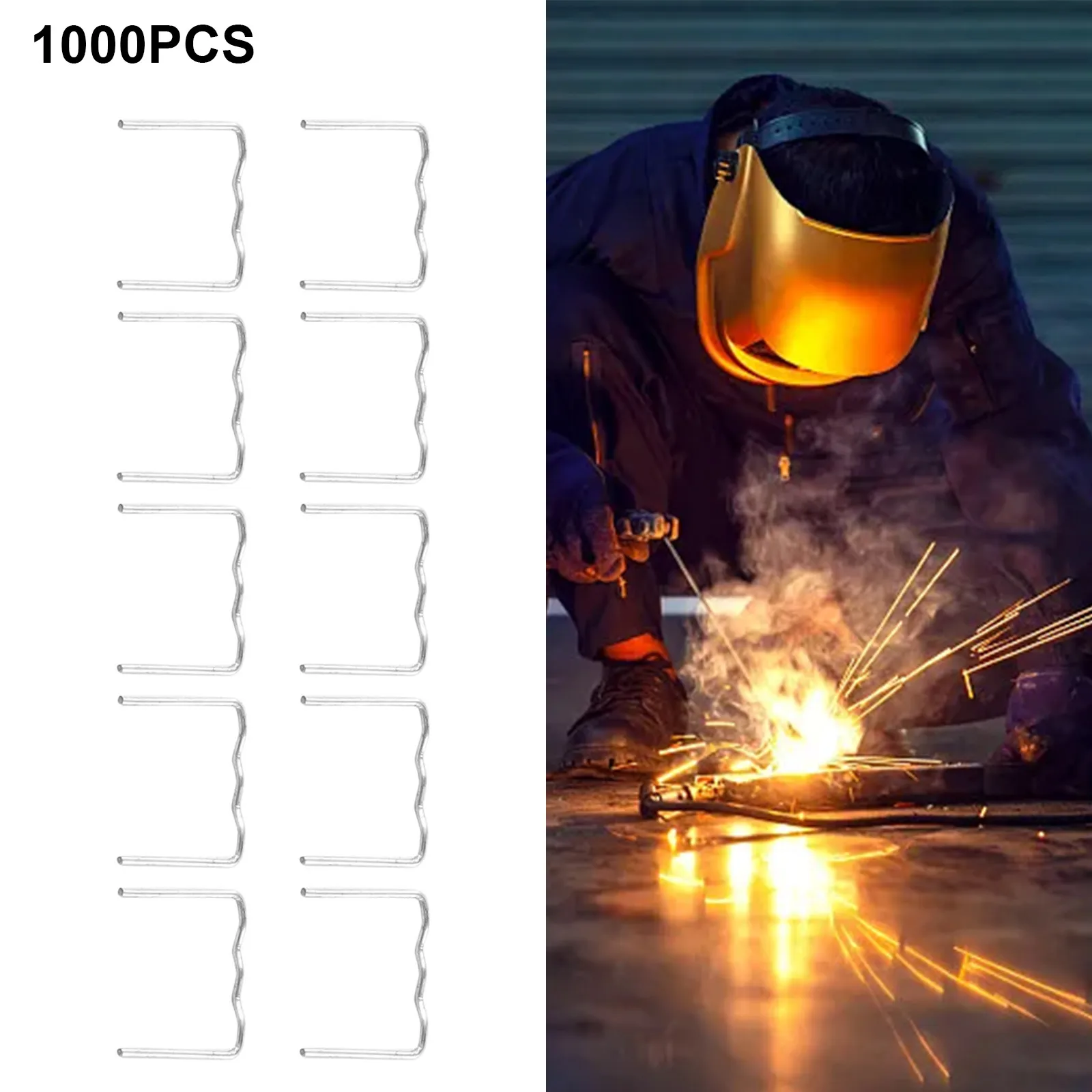 Pre Cut 0.8mm 0.8mm Pre-cut Flat Staples Pre-cut Flat Hot Staple Repair Silver Stainless Steel Standard Welder