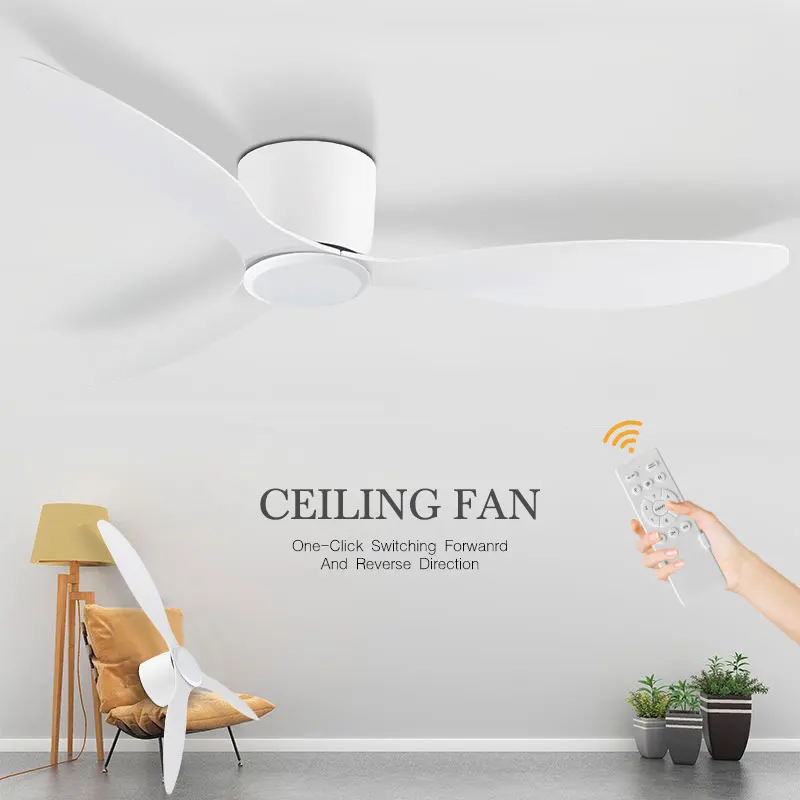 Nordic 42/52inch Ceiling Fans Without Lights 30W DC Motor Ceiling Fans with Remote Control Ceiling Lamp No Lights AC110-220V