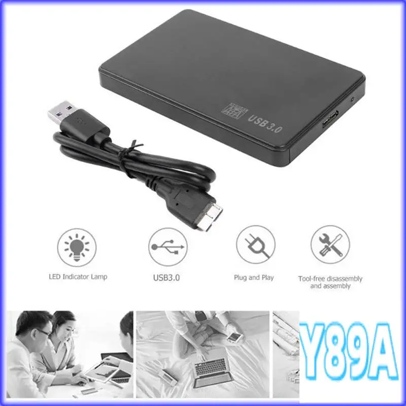 GO-SATA To USB 3.0 Solid State Enclosure Mobile Hard Disk Cassette Black Plastic With USB3.0/2.0 Cable For HDD SSD External Stor