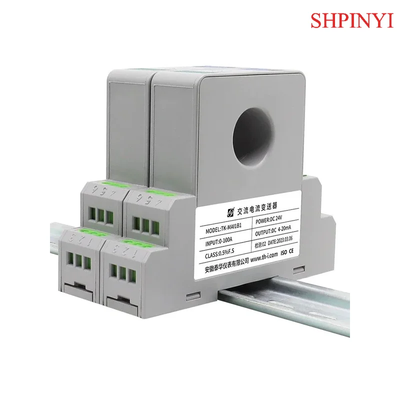 22mm Perforated DC Hall Perforated AC Current Transmitter 4-20mA 0-10V RS485 Hall AC Current Transmitter Signal Isolator 0-500A