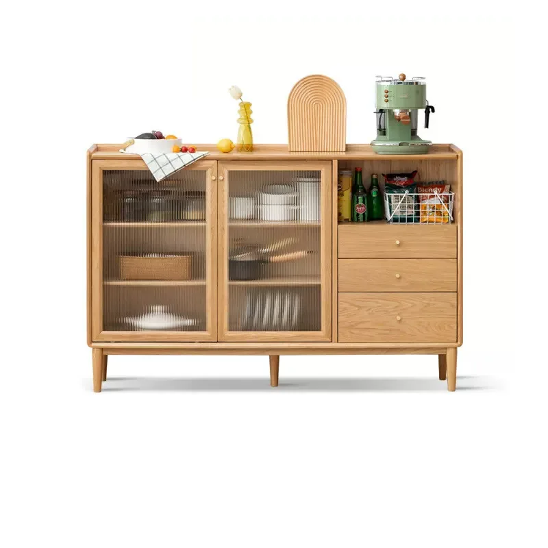 

Solid wood dining side cabinet, small apartment cabinet