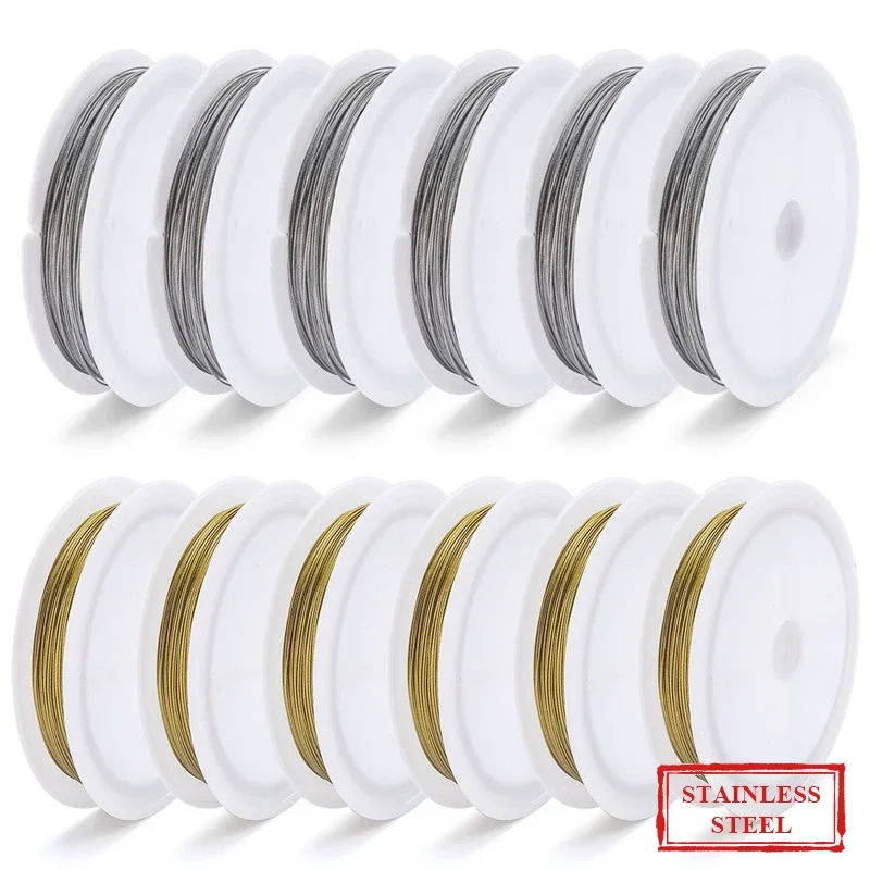 304 Stainless Steel Bead String Wire Nylon Coated Stainless Steel Wire for Necklace Bracelet Beading Craft Work