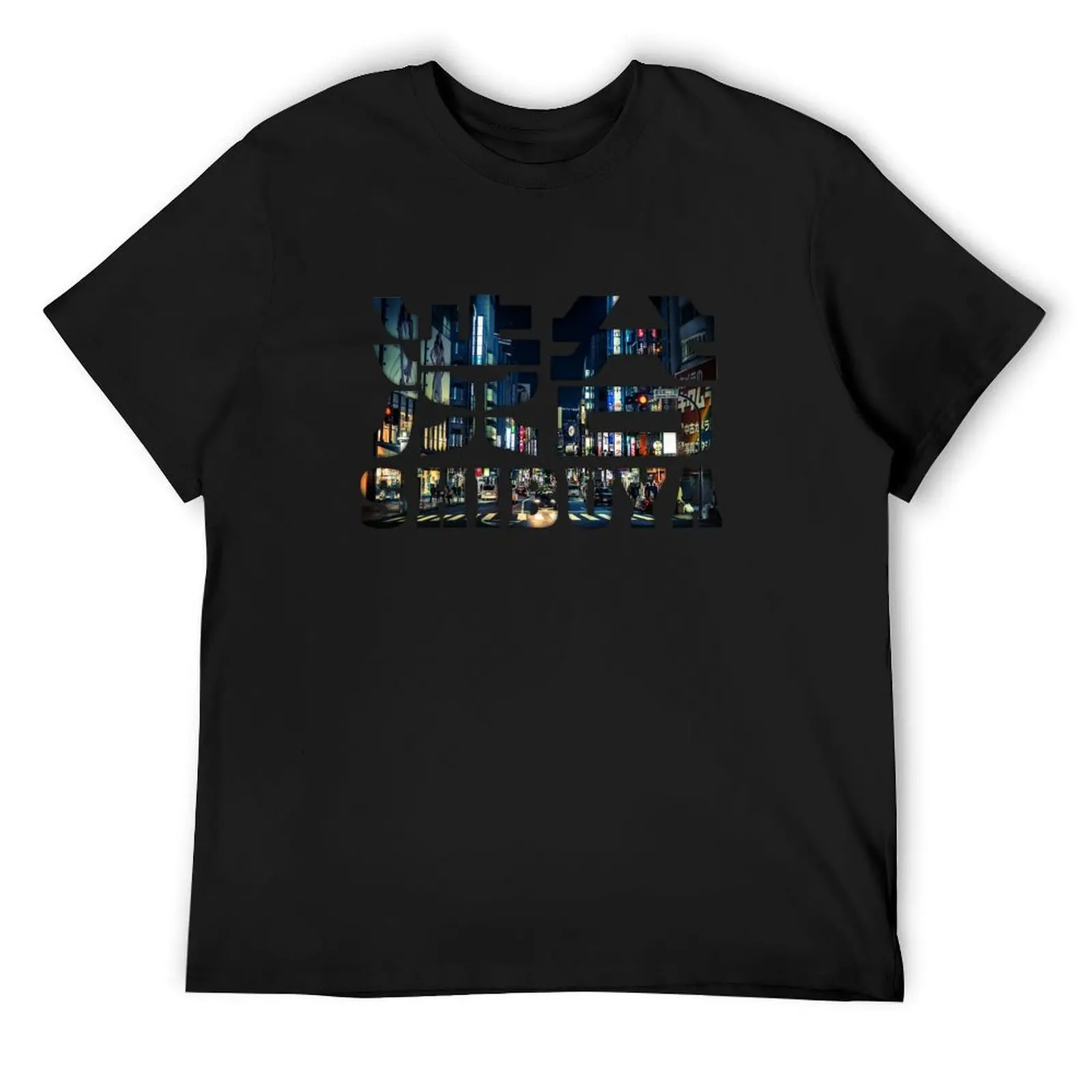 

Shibuya - Shibuya Crossroad filled Text T-Shirt shirts graphic man t shirt clothing for men
