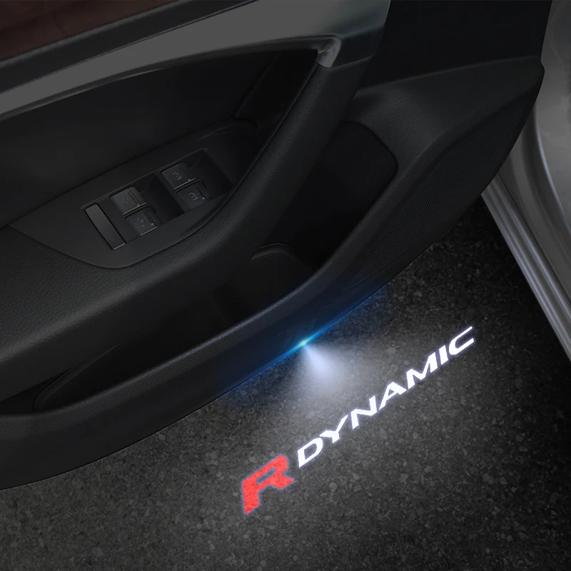 R DYNAMIC Logo Wireless Courtesy Car Door Projector LED Welcome Lights For Range Rover VELAR HSE Sport Edition Discovery Decor