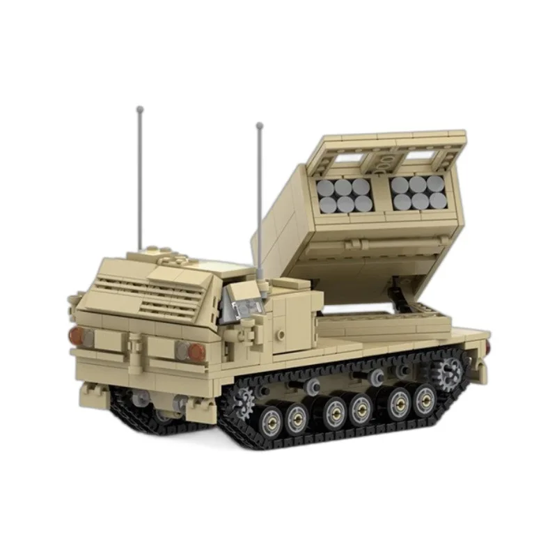

MOC39659 WW2 классическая военная пусковая установка с несколькими ракетками, тяжелый танк, бронеавтомобиль, строительный блок, игрушка в подарок для мальчиков на день рождения