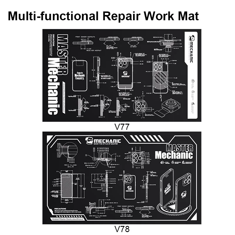 

Многофункциональный теплоизоляционный коврик MECHANIC V77 V78, мягкая и впитывающая пот материнская плата IC чипы, коврик для ремонта пайки