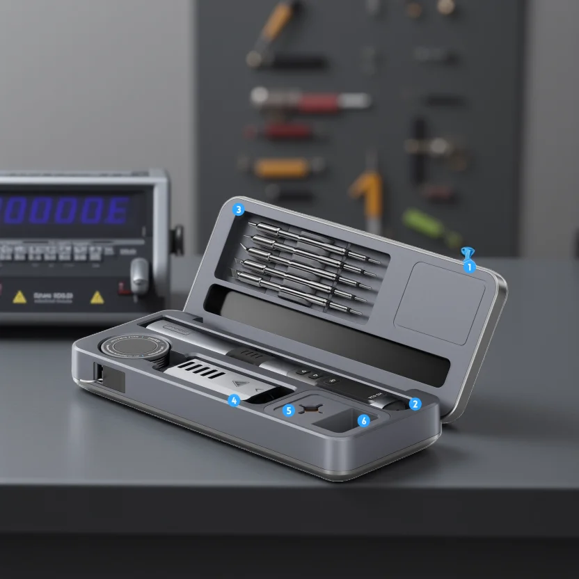 FNIRSI HS-02 Protable Heat Toolbox Kit 100W Power Adjustable Temperature Quick Heating Repair Equipment 100-450℃ for DIY Repair