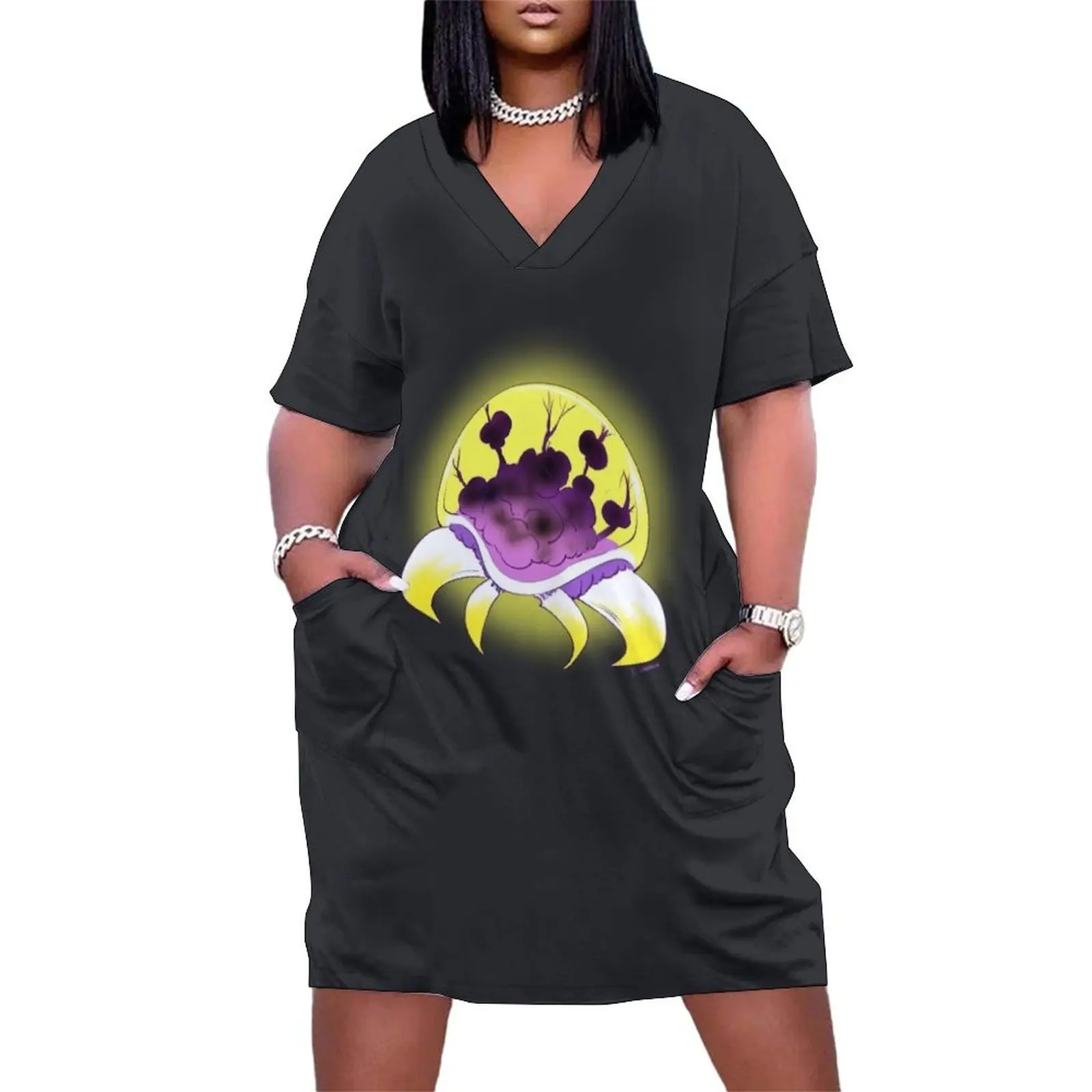 Metroid Pride - Nonbinary Loose Pocket Dress ชุดเดรสฤดูร้อน 2025 ชุดเดรสผู้หญิงสําหรับผู้หญิง