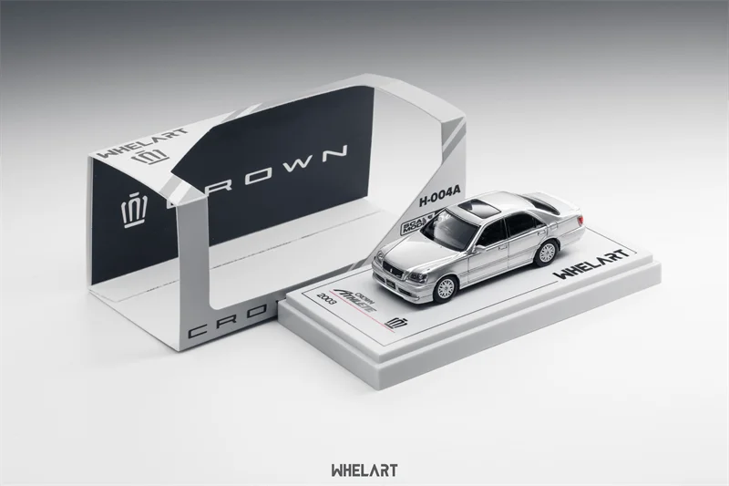 

PreSale WHELART 1:64 Crown XI Athlete Silver Die-Cast Car Model Miniature Gifts