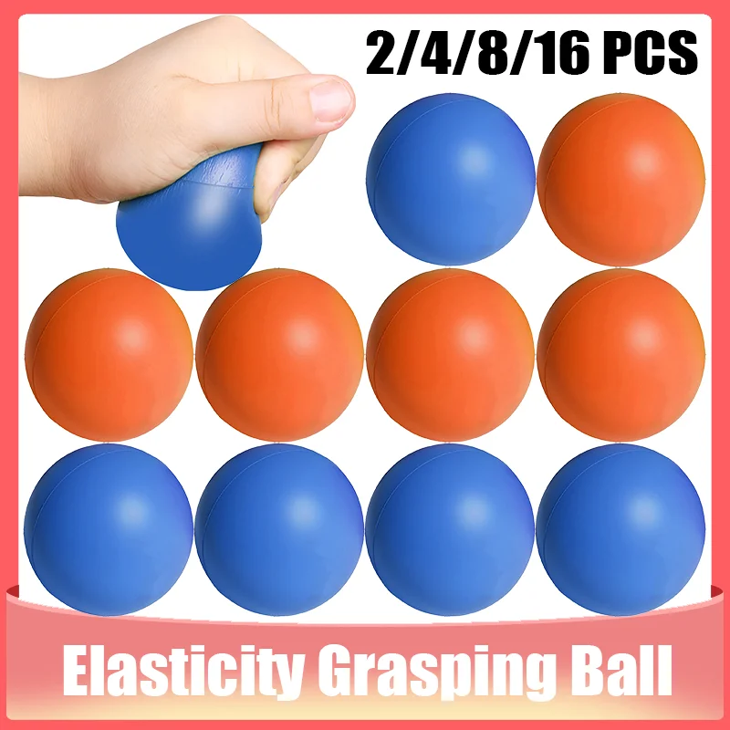 

2/4/8/16Pcs Elasticity Grasping Ball Finger Strengthening Grasping Massager Exerciser Ball Squeezing Training Muscle Exerciser
