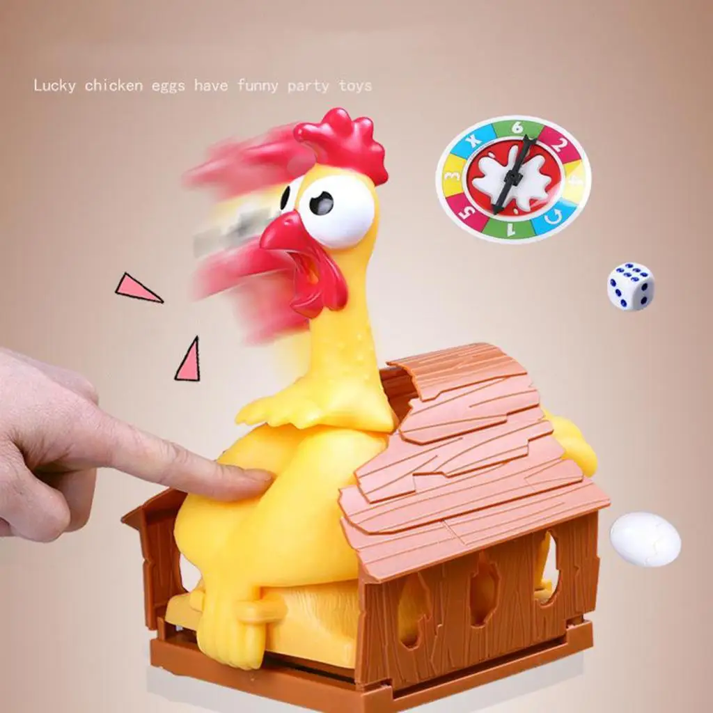 

Plastic Trick Hen Lays Eggs Funny Toy Interactive Board Game