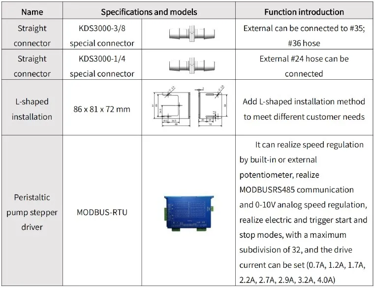 Kamoer KDS3000-ST-S36 High Flow Rate Stepper Motor Small Peristaltic Pump beverage pump