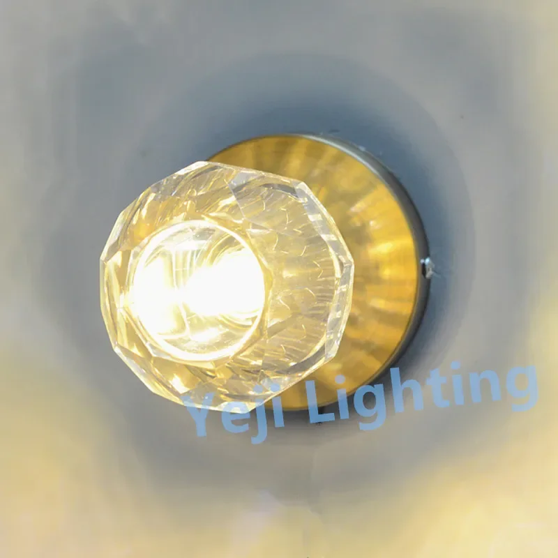 G9 lamp base Iron ceiling rose canopy with crystal base Modern wall lamp downlight aisle light ceiling lamp lighting accessories