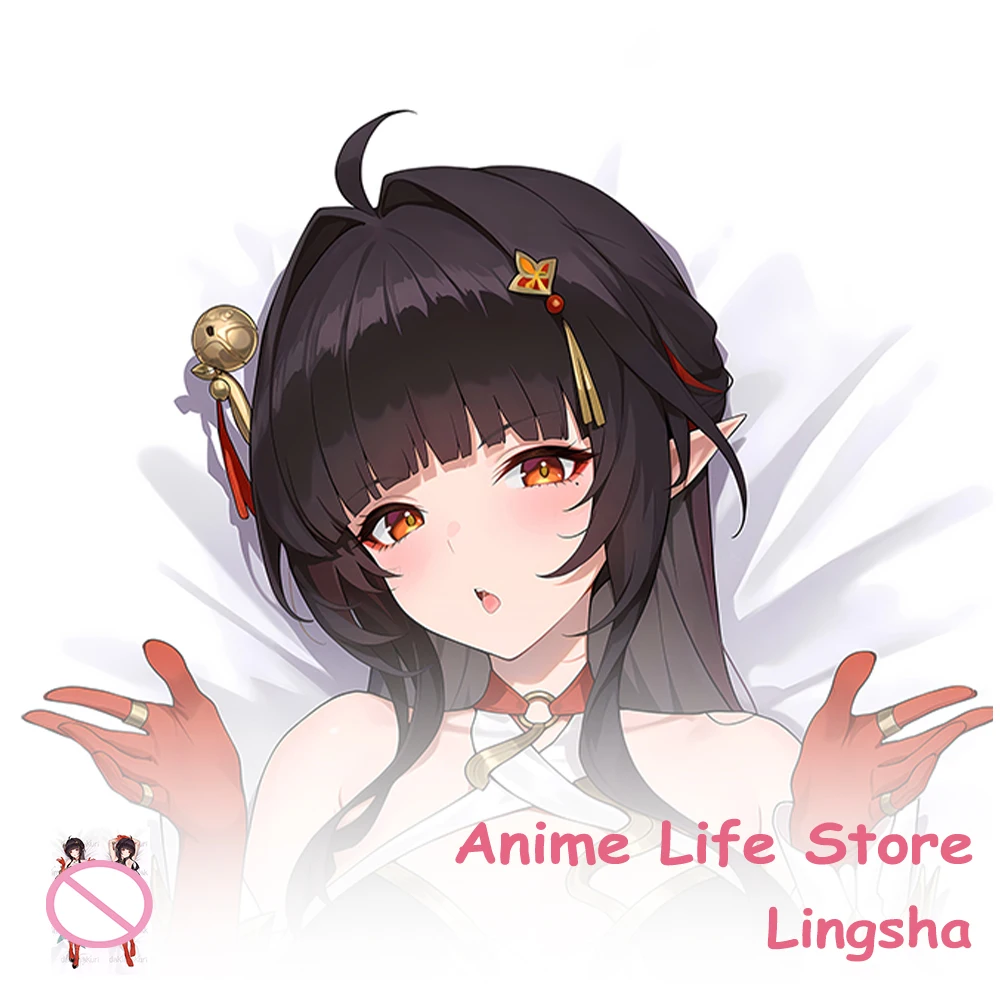 Dakimakura Anime Honkai Impact 3 Lingsha Pillowcase Hugging Body Cosplay Props Otaku Bedding Pillow Cushion Covers Decor Room