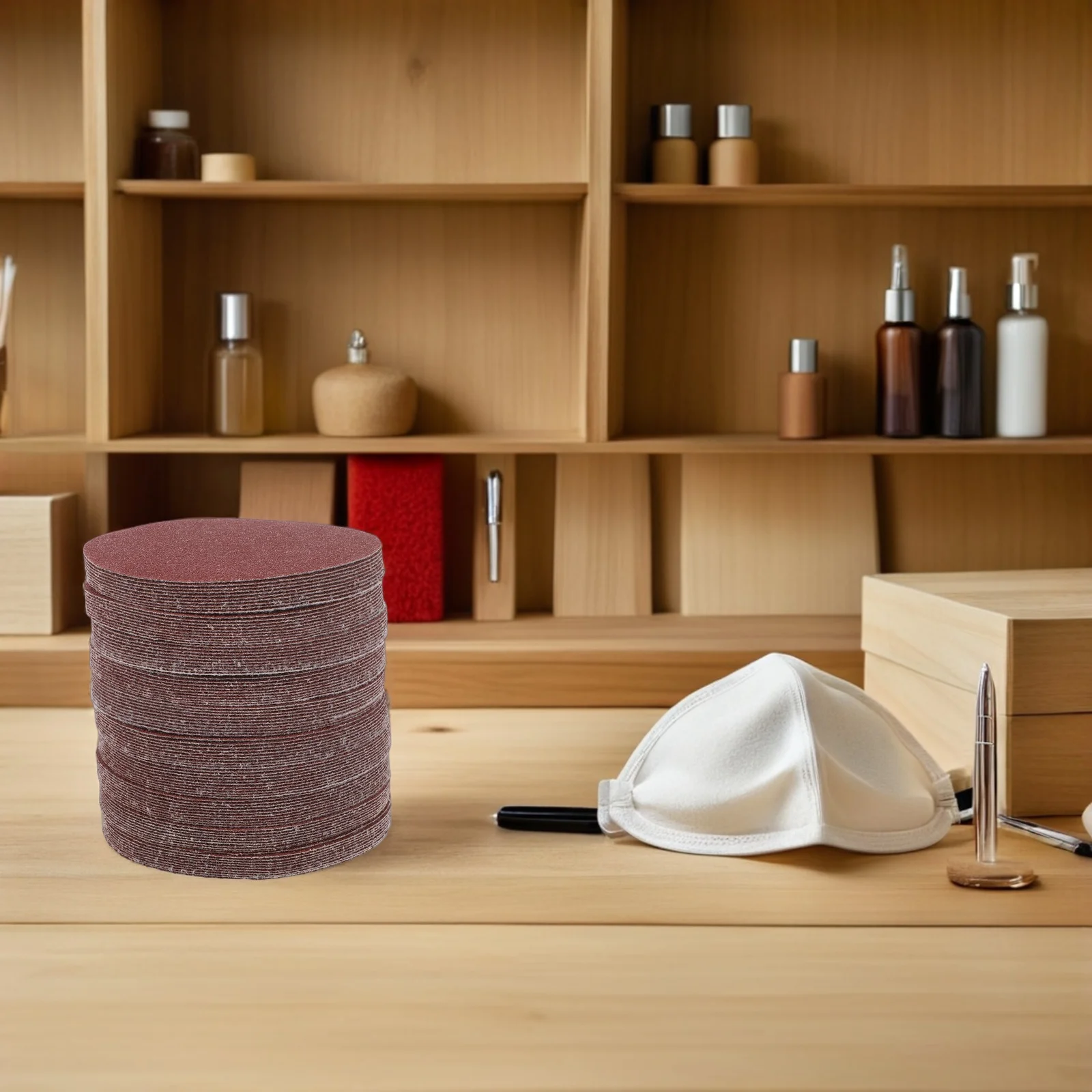 100 قطعة من وسادات الصنفرة مقاس 5 بوصة 40 فريك من ورق الصنفرة المستدير لمجموعة مرفق الحفر تلميع الأسطح البلاستيكية المعدنية والخشب