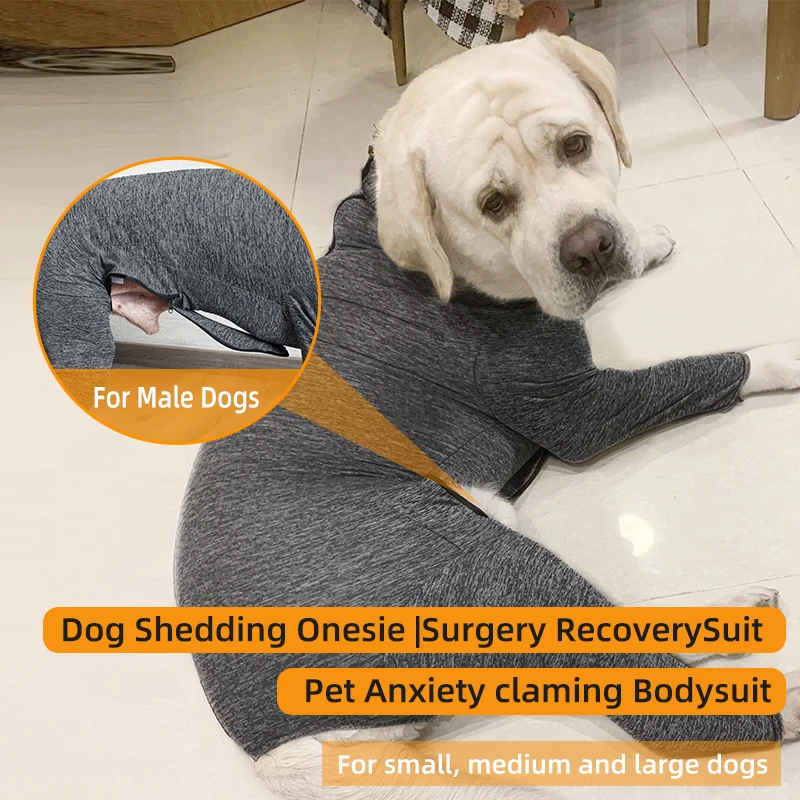 XS-3XL Pet Dogs Cats Post-Surgical Recovery Clothes Four-Legged Tights for Pet Female Male Dog Cat Home Loss Hair Proof Clothing