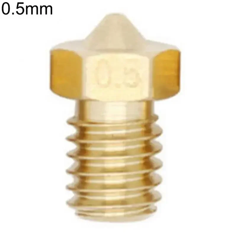 M6 Threaded Nozzle All Metal 0.2/0.3/0.4/0.5/0.6mm for 1.75 Filament E-3-D V5 Anycubic i3 Mega Kobra Hotend Extruder