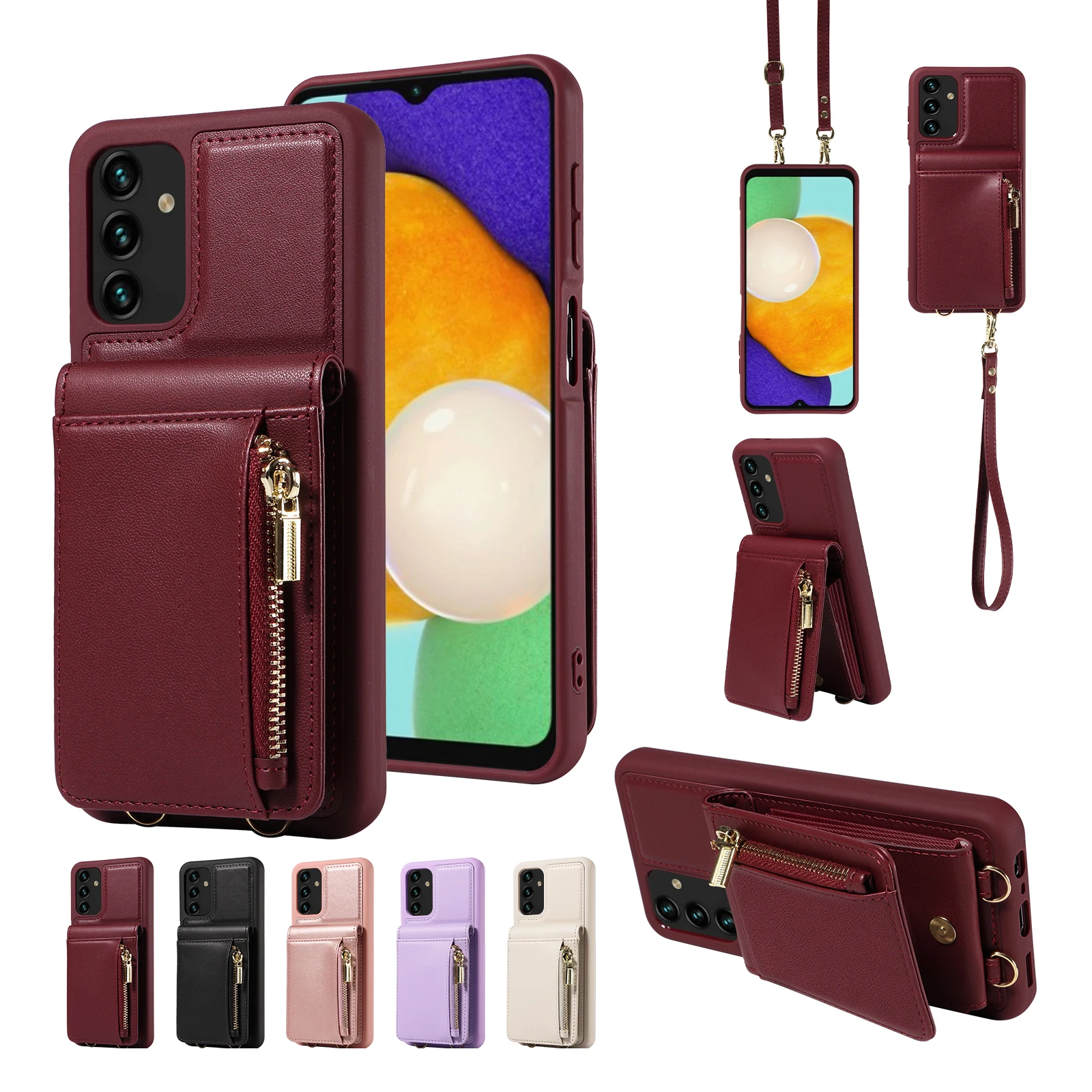 

11X*Organ Leather case Wallet Anti-fall Flip Phone Case for SAMSUNG GALAXY A13 A13 A04 M13 4G/5G