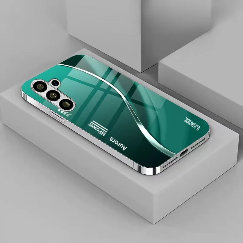 Sporty Olive‑Green Carbon Fiber Gradient Phone Case for Samsung Galaxy S26/S25/S24/S23/S22/S21 and other models