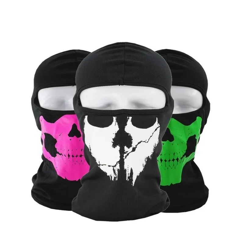 Outdoor Skull Printed Headscarf Halloween Sports Men Women Turban Scarf Bicycle Neck Tube Face Mask Cycling Protection Bandana