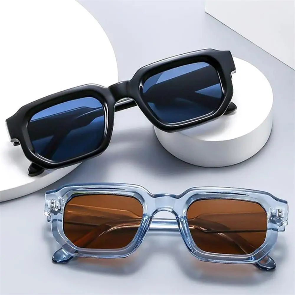 Vintage Rectangle Sunglasses Fashion Square Candy Color Shades Eyewear Trendy Retro Women Brand Design UV400 Sun Glasses