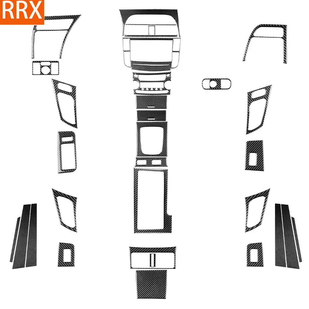 For Acura TL 2004-2008 Real Carbon Fiber Stickers Central Navigation AC CD Gear Shift Storage Panel Car Accessories Decorative
