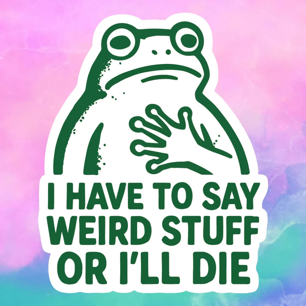 Talkative Frog Vinyl Sticker 