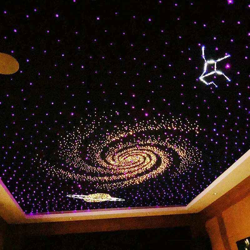 

yyhcCustomized LED starry sky top fiber optic film and television hall KTV hot sale romantic creative moon interior decoration n