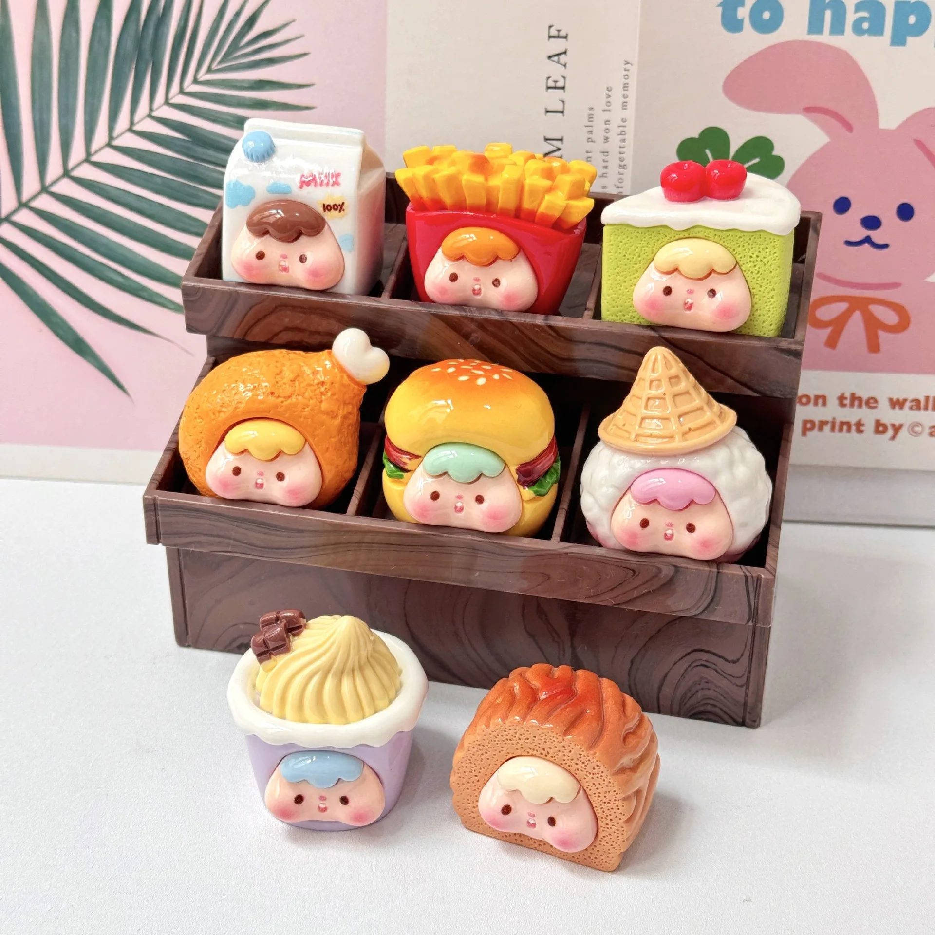 

8PCS/ набор продуктов питания и играть в мини-магазин аксессуары смолы DIY украшения настольные домашние игрушки детские подарки