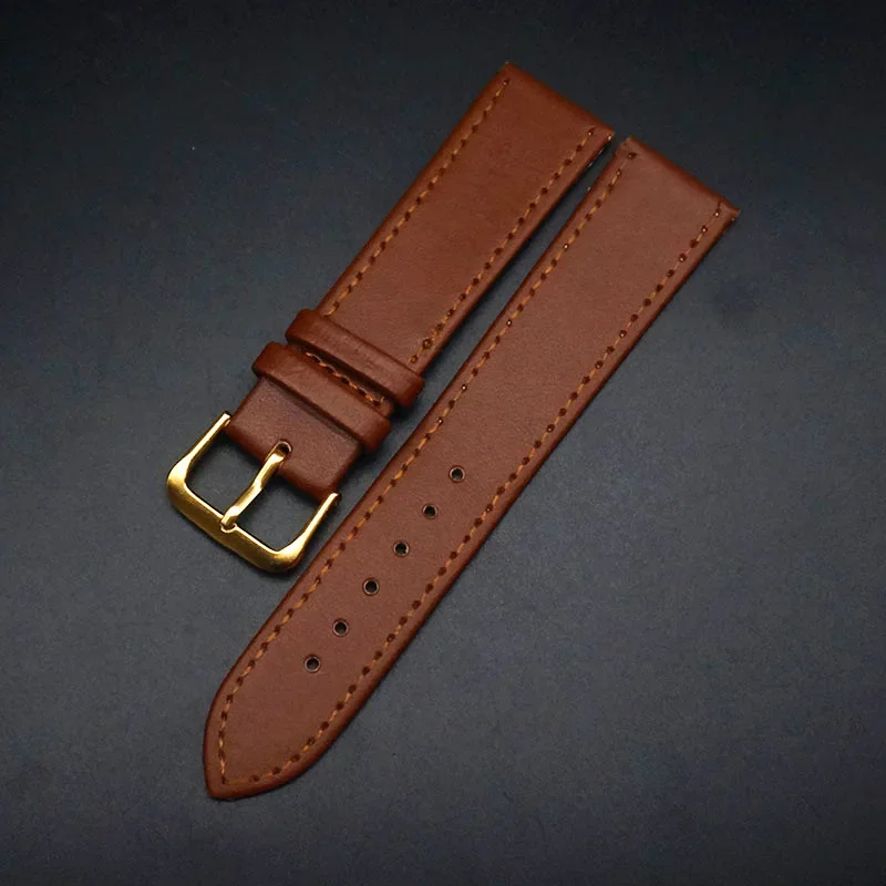 Men&Women PU Leather Strap Black Brown 12mm 14mm 16mm 18mm 20mm 22mm Watch Strap Relogio Masculino Accessories
