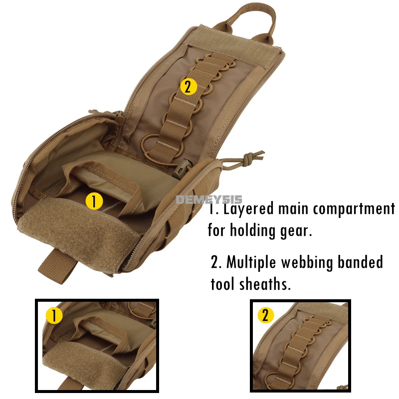 CS Bolsa médica táctica MOLLE – botiquín emergencia EDC Airsoft - imagen 3