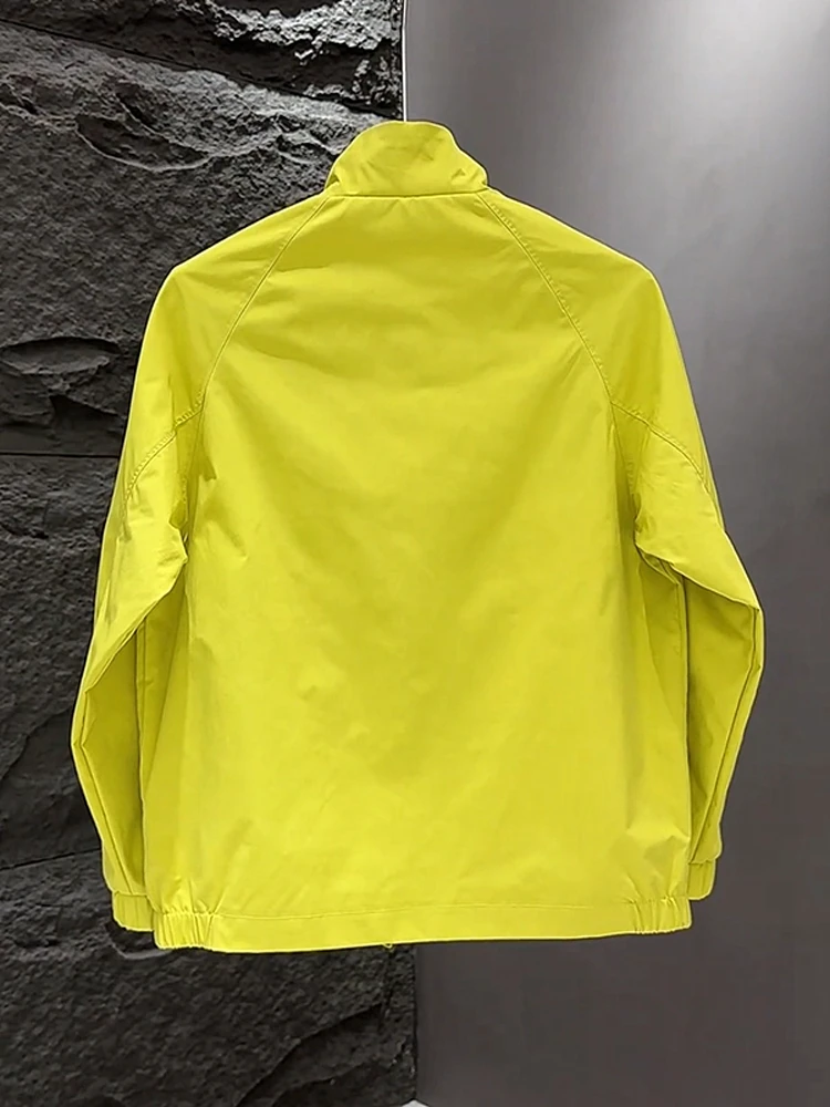 Faionable العصرية الرجال الوقوف طوق Jaet ربيع الخريف جديد Sle ملابس العمل الذكية غير رسمية ملابس خارجية النسخة الكورية يندبروف